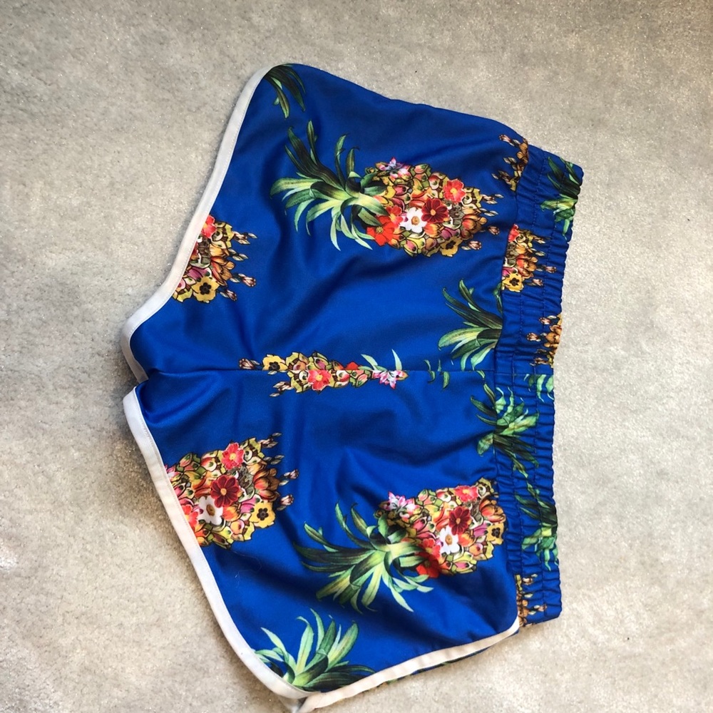 Adidas Floral Shorts Size Small (with pineapples)